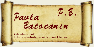Pavla Batoćanin vizit kartica